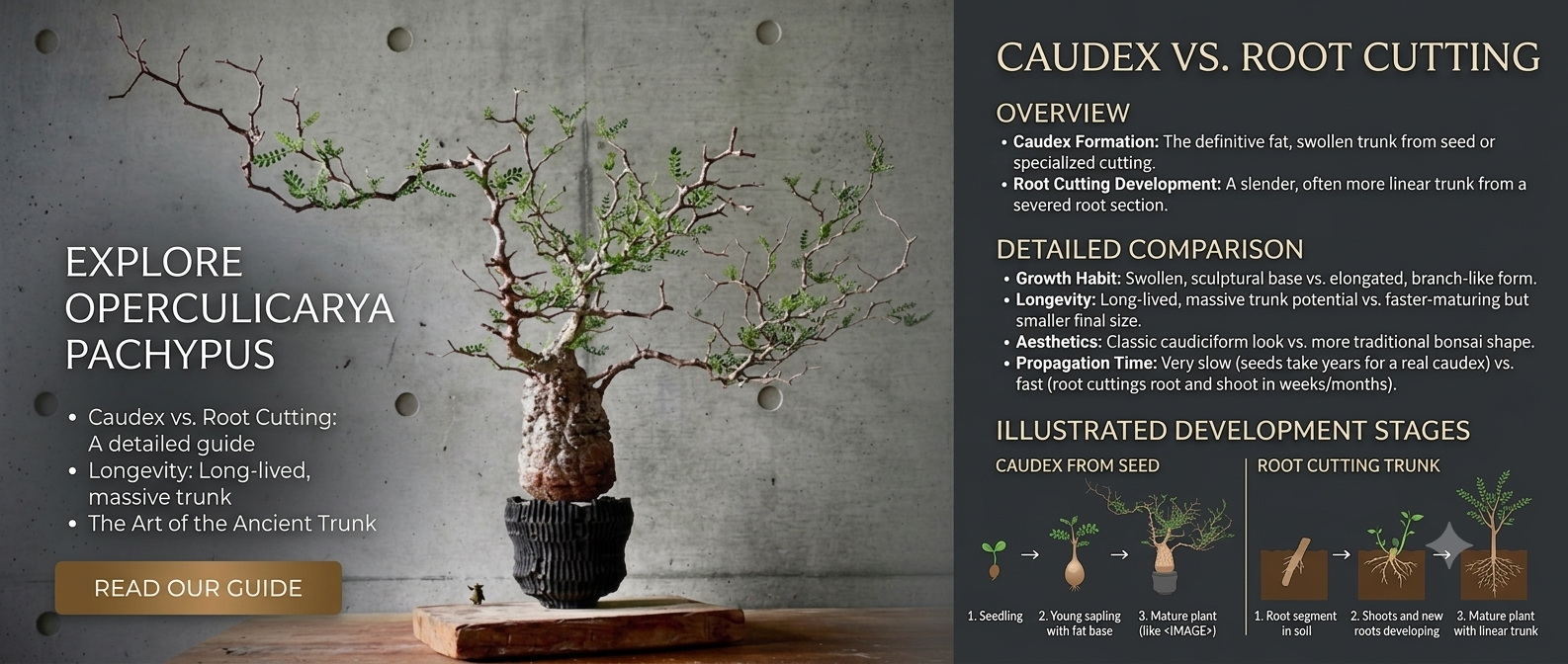 Caudex Vs Root Cutting a Complete Guide