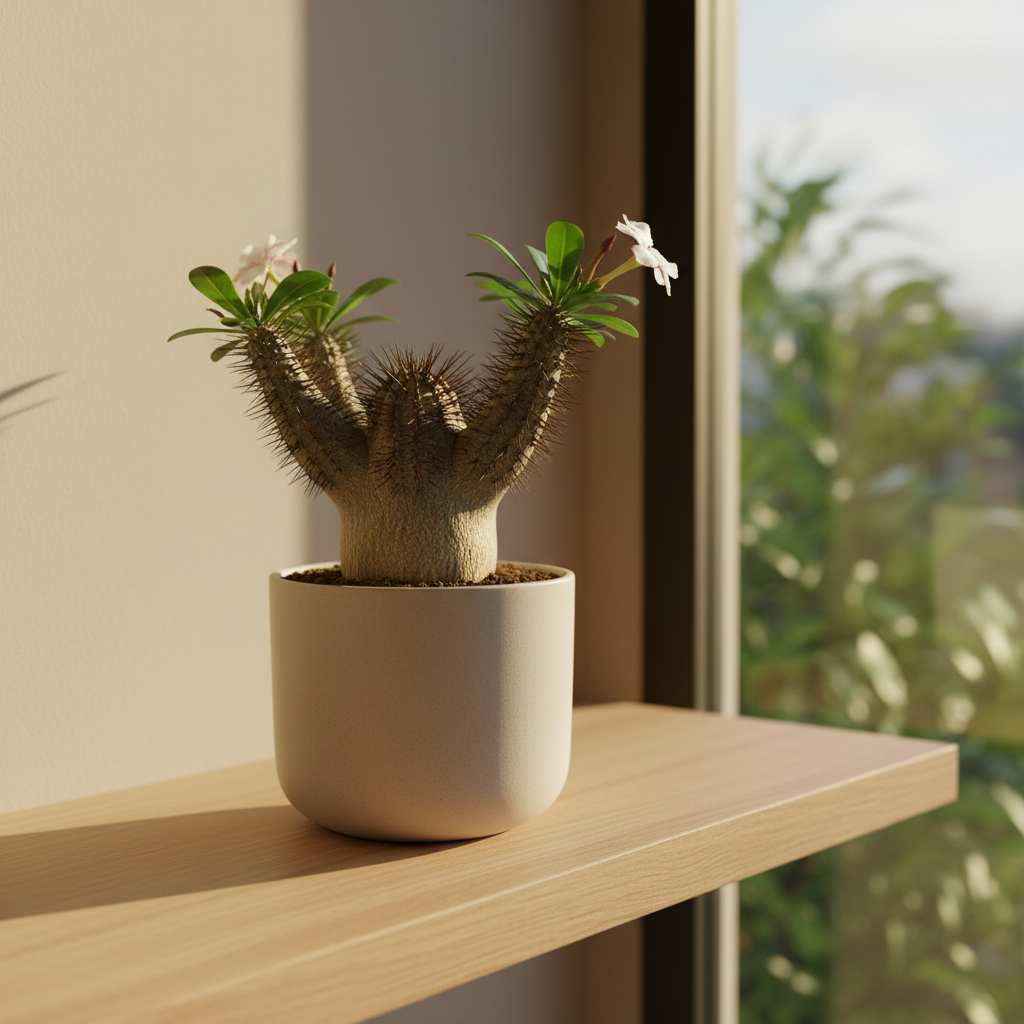 Pachypodium Saundersii in botanical setting